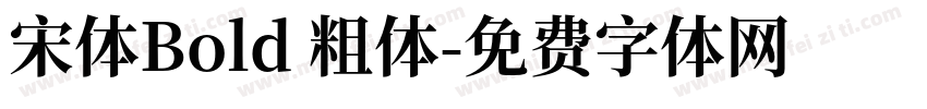 宋体Bold 粗体字体转换